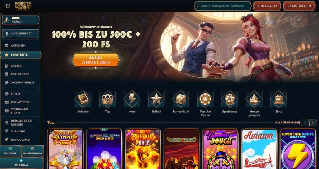 Monsterwin Startseite