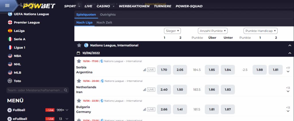 Powbet Volleyball Wetten